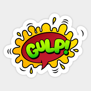 Gulp Comic Book Text Sticker